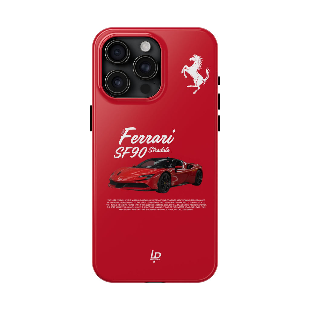 Ferrari SF90 Stradale “Red" iPhone Case