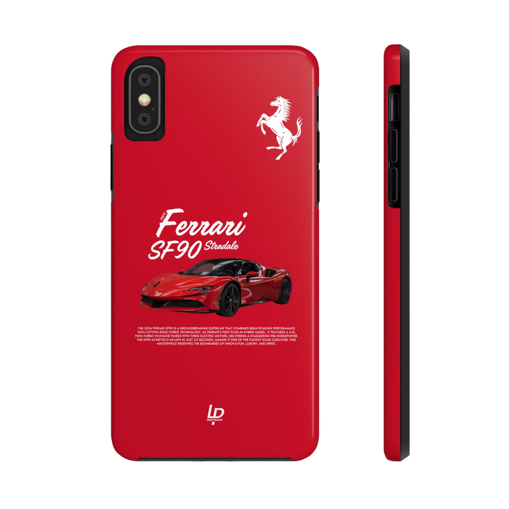 Ferrari SF90 Stradale “Red" iPhone Case