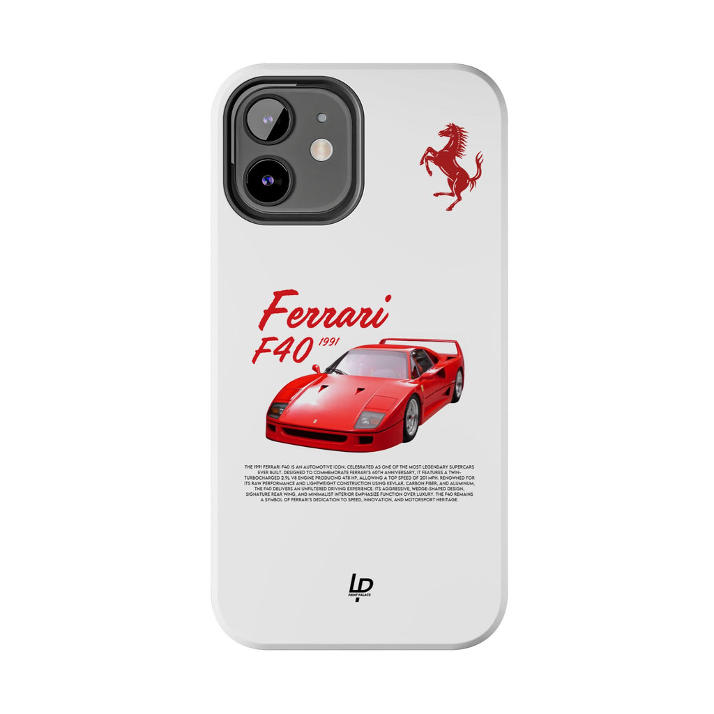 Ferrari F40 "White" iPhone Case